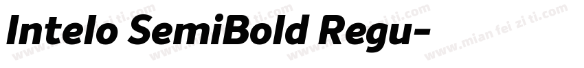 Intelo SemiBold Regu字体转换